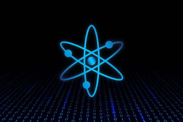 Images Cosmos Atom Cryptocurrency Digital Background Illustrations — Stock Photo, Image