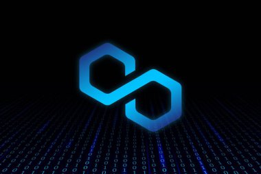 Dijital arkaplanda çokgen-matik kripto para birimi resimleri. 3d illüstrasyon.