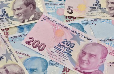 Çeşitli ülkelerin banknotlarının görüntüleri. Türk Lirası fotoğrafları.