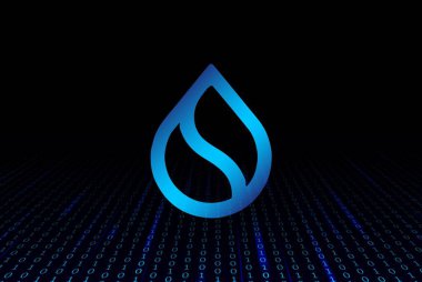 Dijital arkaplanda sui şifreleme resimleri. 3d illüstrasyon.