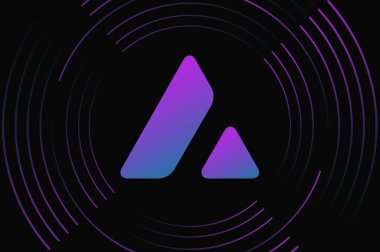 Dijital arkaplanda çığ-avax sanal para birimi görüntüsü. 3d illüstrasyon.