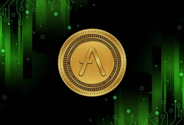 Aave Virtual Currency Images Digital Background Illustration — Stock Photo, Image