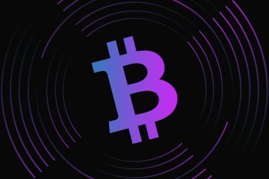Dijital arkaplanda kripto para birimi resimleri. 3d illüstrasyon.
