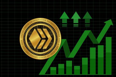 helium-hnt virtual currency images. 3d illustration.