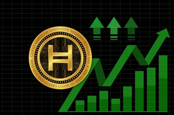 hedera hashgraph-hbar virtual currency images. 3d illustration.