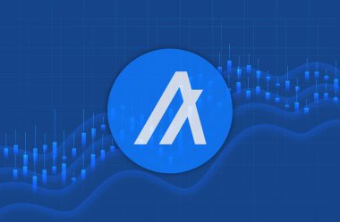 Algorand-algo sanal para birimi resimleri. 3d illüstrasyon.