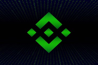 dijital arkaplanda binance-bnb sanal para birimi resmi. 3d illüstrasyon.