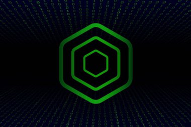 Akropolis-akro sanal para biriminin dijital arka plan görüntüsü. 3d illüstrasyon.