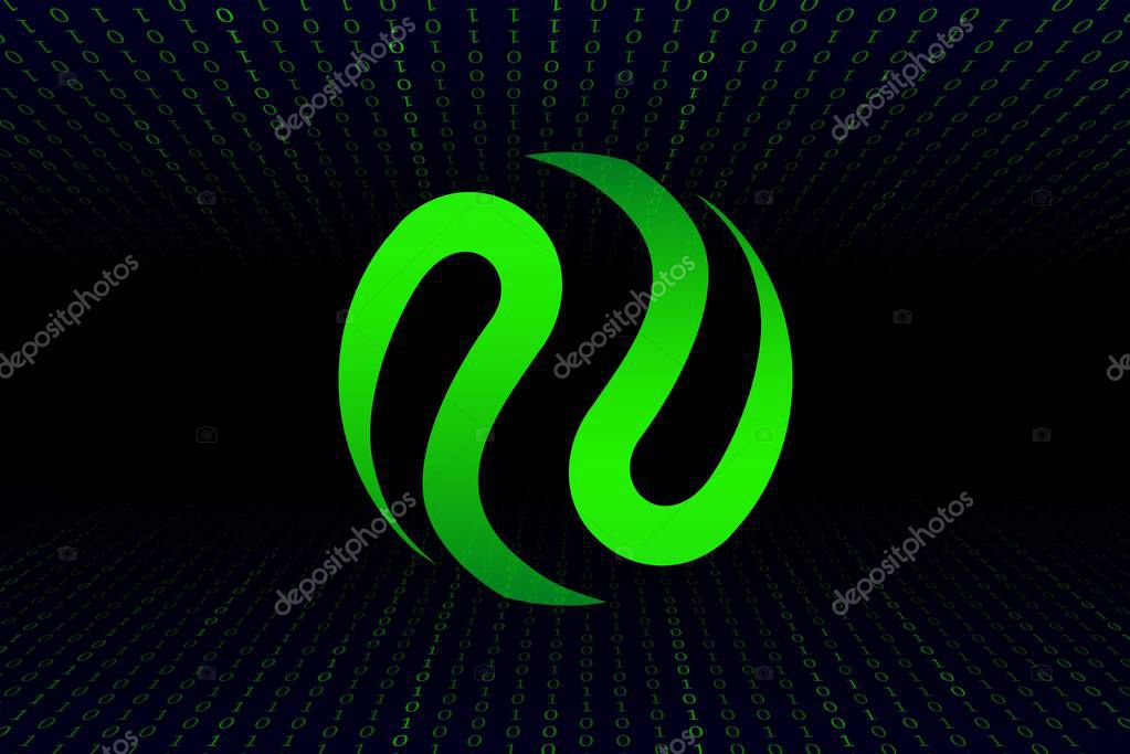 Injective protocol-inj virtual currency images. 3D illustration.