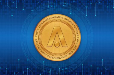 aion sanal para birimi görünümleri. 3d illüstrasyon