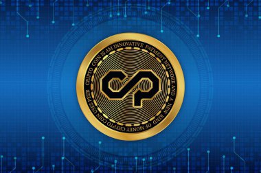 Sayısal arkaplanda karşıt parti-xcp sanal para birimi resimleri. 3d illüstrasyon.