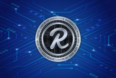 Resif sanal para birimi görüntüleri dijital arkaplanda. 3d illüstrasyon.