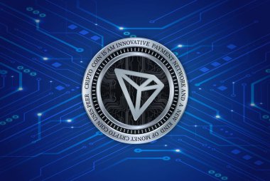  Tron-trx sanal para birimi. 3d illüstrasyon.