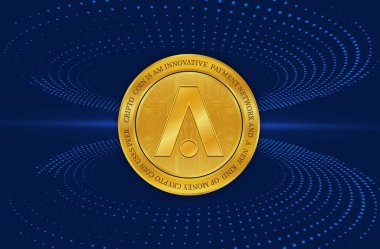 aion sanal para birimi görünümleri. 3d illüstrasyon