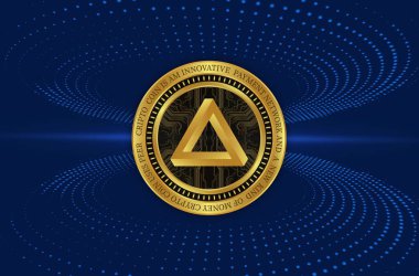 Arpa madeni para biriminin dijital bir arka plandaki görüntüsü. 3d illüstrasyon.