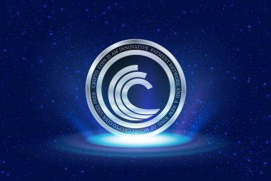 bittorrent-bttc sanal para birimi resmi dijital arkaplanda. 3d illüstrasyon.