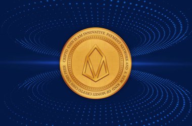 Eos sanal para birimi görüntüleri. Üç boyutlu çizimler. dijital paralar.