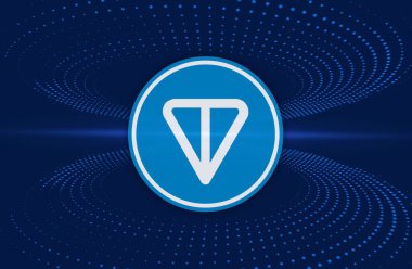 Dijital arka planda tonluk sanal para birimi görüntüleri. 3d illüstrasyon.