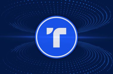 Dijital arkaplanda gerçek usd-tusd sanal para birimi resimleri. 3d illüstrasyon.