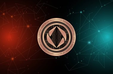 ethereum name-ens sanal para birimi resimleri. 3d illüstrasyon