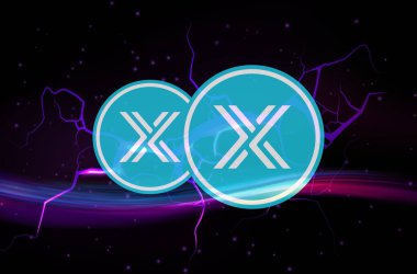 Değişmez x-imx sanal para birimi resimleri. 3d illüstrasyon.