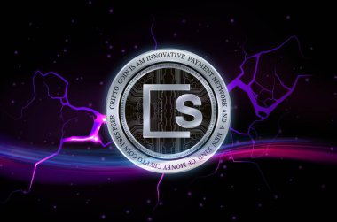 Dijital arkaplanda skale-skl şifreli para birimi logoları var. 3d illüstrasyon.