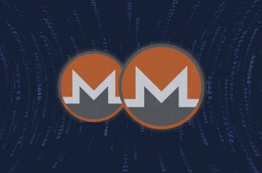 Monero-xx Bay Sanal para birimi görüntüleri. 3d illüstrasyon.