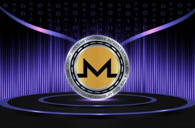 Monero-xx Bay Sanal para birimi görüntüleri. 3d illüstrasyon.