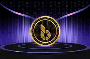 bitshare-bts dijital arkaplanda sanal para birimi resimleri. 3d illüstrasyon.