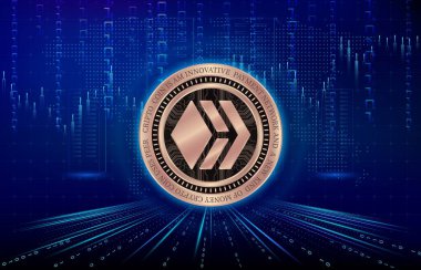 Kovan şifreli para birimi resimleri. 3d illüstrasyon.