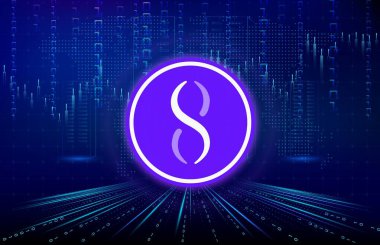 Tekillik-Agix sanal para biriminin görüntüleri. 3d illüstrasyon