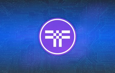 dijital arkaplanda thershold-t sanal para birimi resimleri. 3d illüstrasyon.