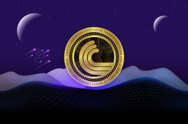 bittorrent-bttc sanal para birimi resmi dijital arkaplanda. 3d illüstrasyon.