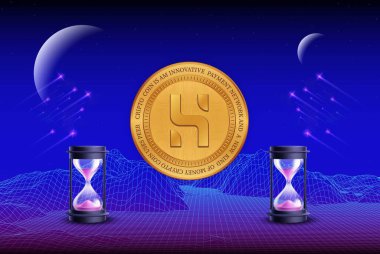  Dijital arkaplanda gizli sanal para birimi görüntüleri. 3d illüstrasyon.