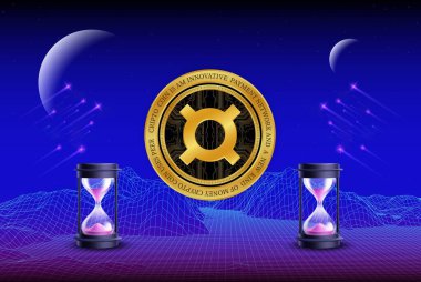 dijital arkaplanda sanal para birimi resmi. 3d illüstrasyon.