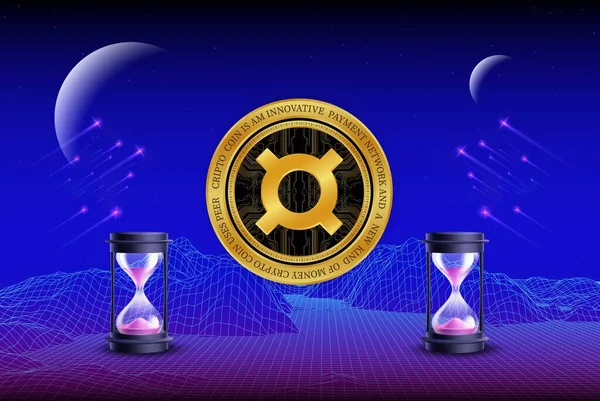 dijital arkaplanda sanal para birimi resmi. 3d illüstrasyon.