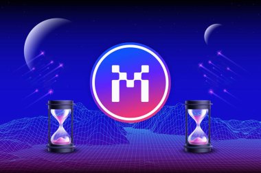 mxc virtual currency images. 3d illustration.