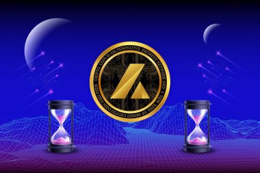 Dijital arkaplandaki kaldıraç logosunun görüntüleri. 3d illüstrasyon.