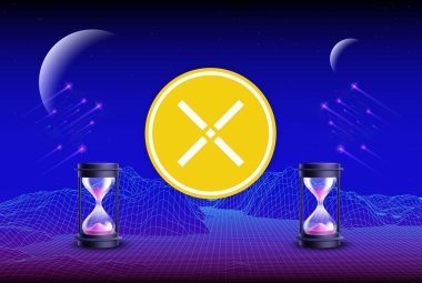 Pundi x-pundix şifreleme resimleri dijital arkaplanda. 3d illüstrasyon.