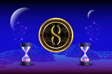 Tekillik-Agix sanal para biriminin görüntüleri. 3d illüstrasyon