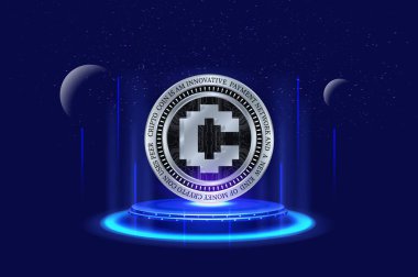 Image of convex finance-cvx virtual currency. 3d illustration