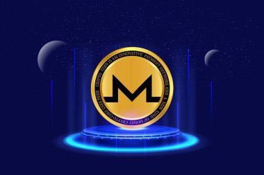 Monero-xx Bay Sanal para birimi görüntüleri. 3d illüstrasyon.