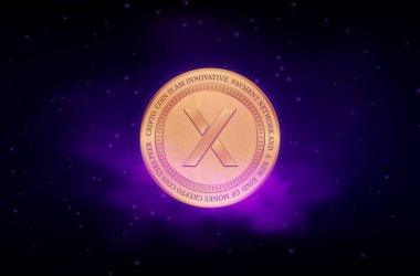 Dijital arkaplanda dydx şifreleme resmi. 3d illüstrasyon.