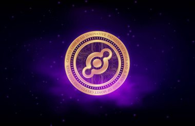 helium-hnt virtual currency images. 3d illustration.