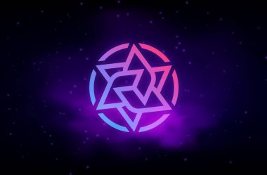 Iris sanal para birimi görüntüleri. 3d illüstrasyon.