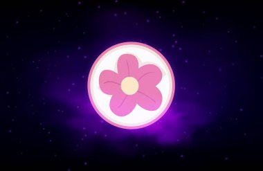 Komşum Alice kripto para birimi logoları dijital arkaplanda. 3d illüstrasyon.