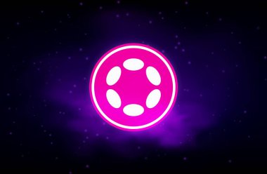 Dijital arkaplanda polkadot-nokta şifreleme resimleri. 3d illüstrasyon.