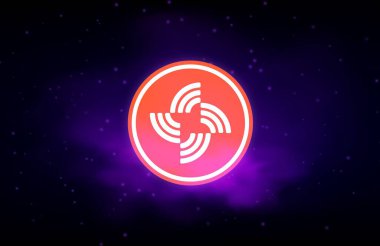 Dijital arkaplanda streamr-data şifreleme logolarının görüntüleri. 3d illüstrasyon.