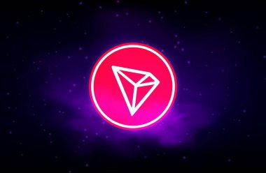  Tron-trx sanal para birimi. 3d illüstrasyon.