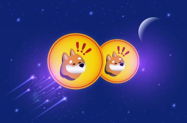 Dijital arkaplanda bozuk para kripto resmi var. 3d illüstrasyon.